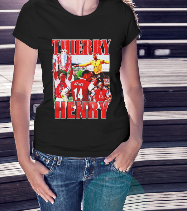 Thierry Henry Arsenal 14 Legend Iconic Moments T-Shirt
