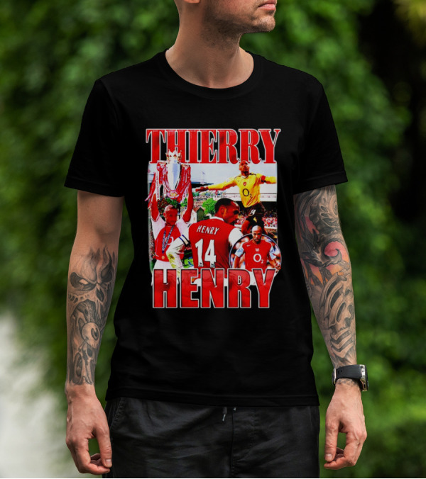 Thierry Henry Arsenal 14 Legend Iconic Moments T-Shirt