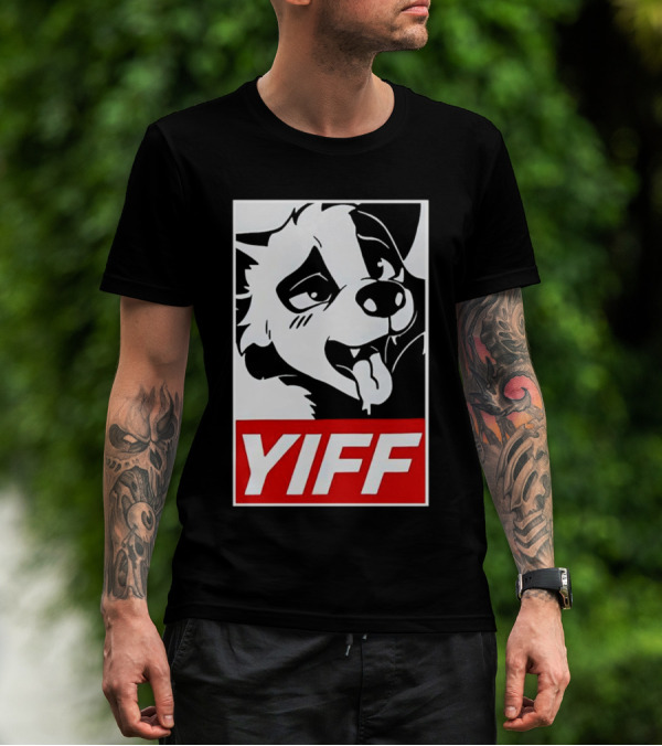 Yiff Furry Face Tongue Out T-Shirt
