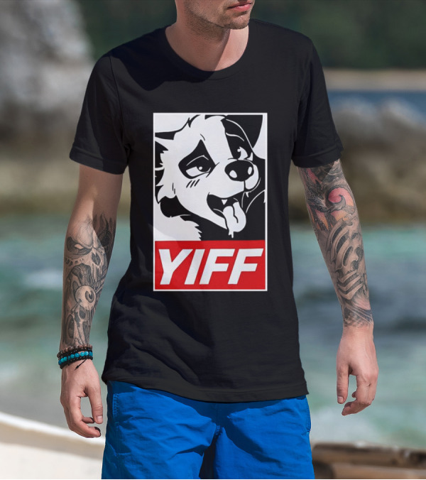 Yiff Furry Face Tongue Out T-Shirt