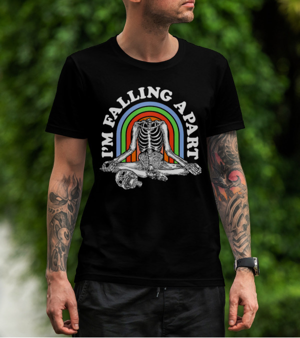 I’m Falling Apart Skeleton Retro Rainbow T-Shirt