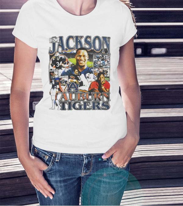Bo Jackson Auburn Tigers #34 Sports Collage T-Shirt