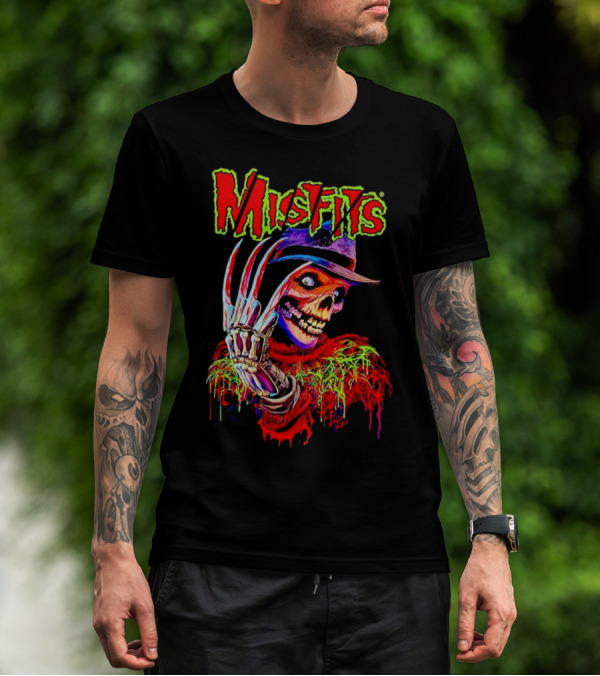 Misfits Skull Halloween Freddy Krueger Inspired T-Shirt