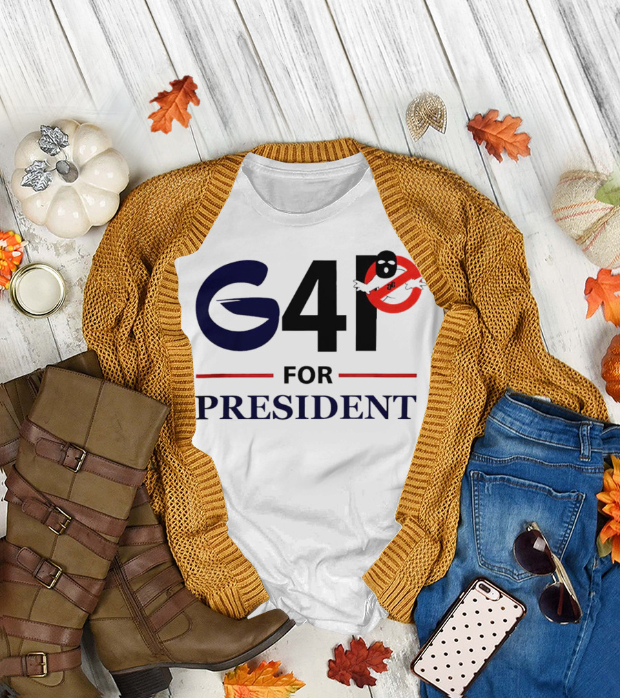 Ghost Gang G4P Ghostbusters Logo For President T-Shirt