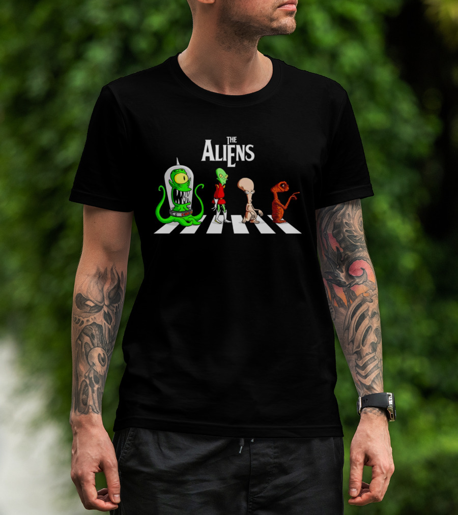The Aliens Pop Culture Abbey Road Crossover T-Shirt