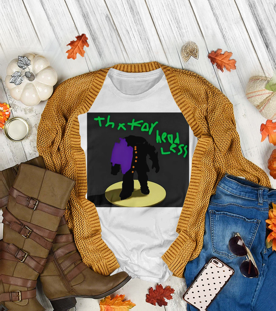 Thx For Head Less Figure Silhouette Standing on Circle T-Shirt