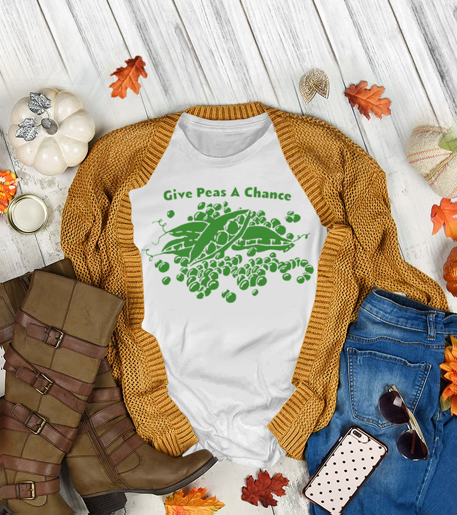 Give Peas A Chance Peapod Green Playful T-Shirt