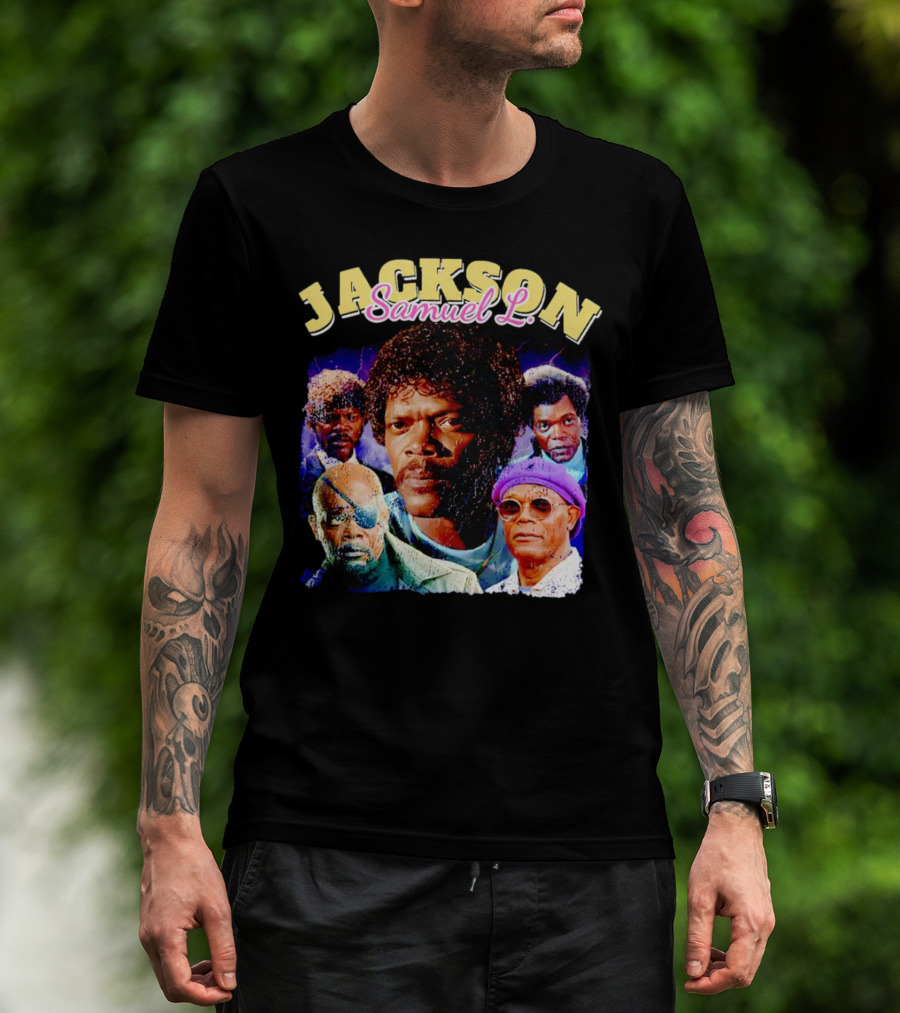 Jackson Samuel L Vintage Style Iconic Characters T-Shirt