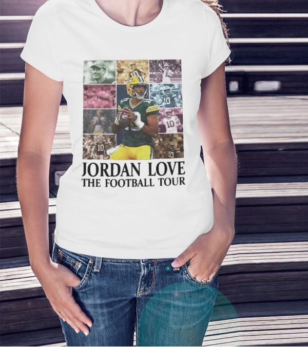 Jordan Love Green Bay Football Highlights Tour T-Shirt