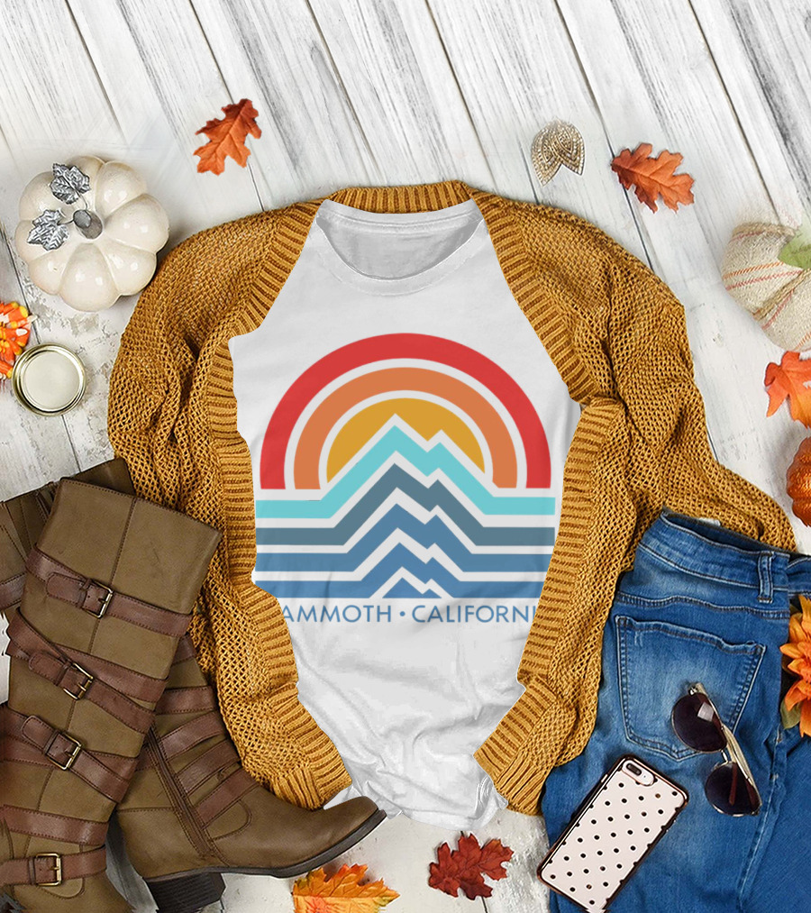 Mammoth California Vintage Mountain Sunset T-Shirt