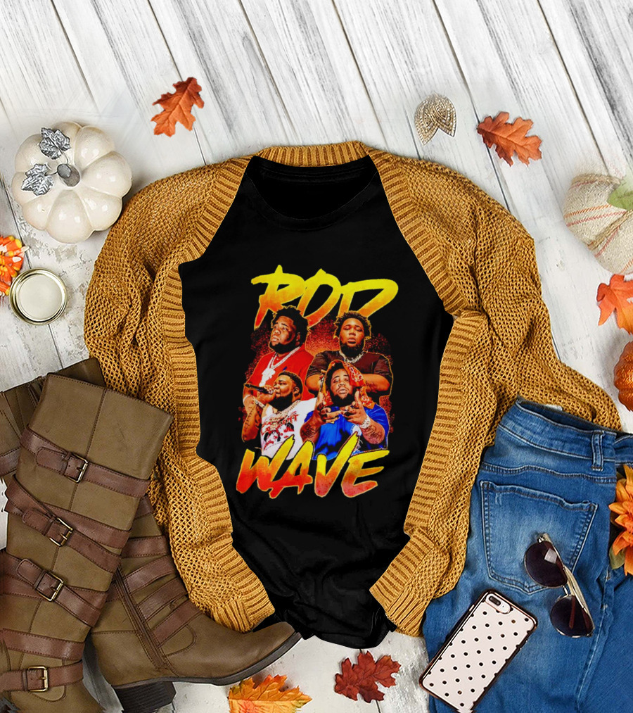 Rod Wave Nostalgia Tour Vintage Bold Artistic Portrait Collage T-Shirt