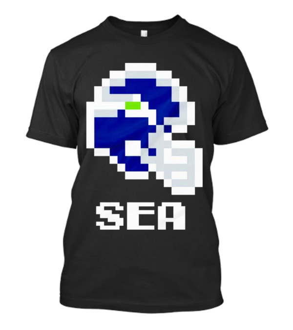Seahawks Helmet SEA Pixel T-Shirt