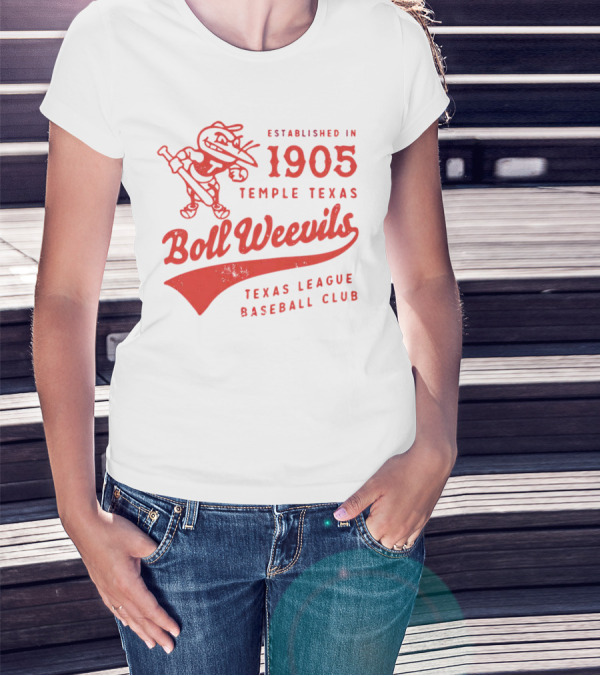 Established 1905 Temple Texas Boll Weevils Texas League Baseball Club T-Shirt