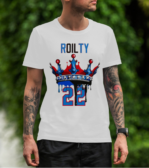 ROILTY 22 Crown Red Blue Dripping T-Shirt