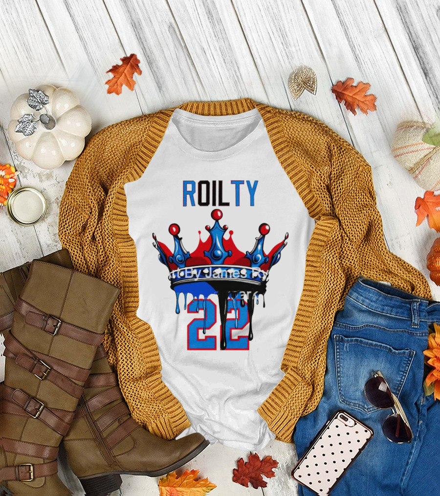 ROILTY 22 Crown Red Blue Dripping T-Shirt