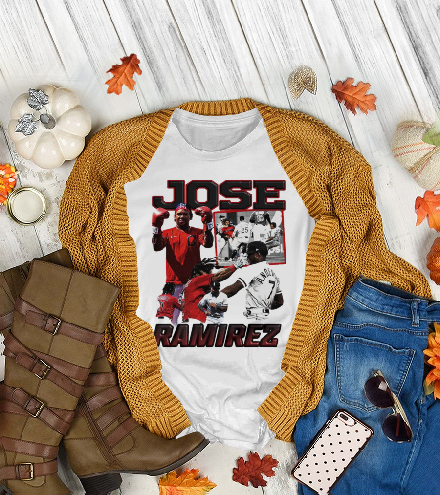 Jose Ramirez Cleveland Guardians Down Goes Anderson Boxing Moments T-Shirt
