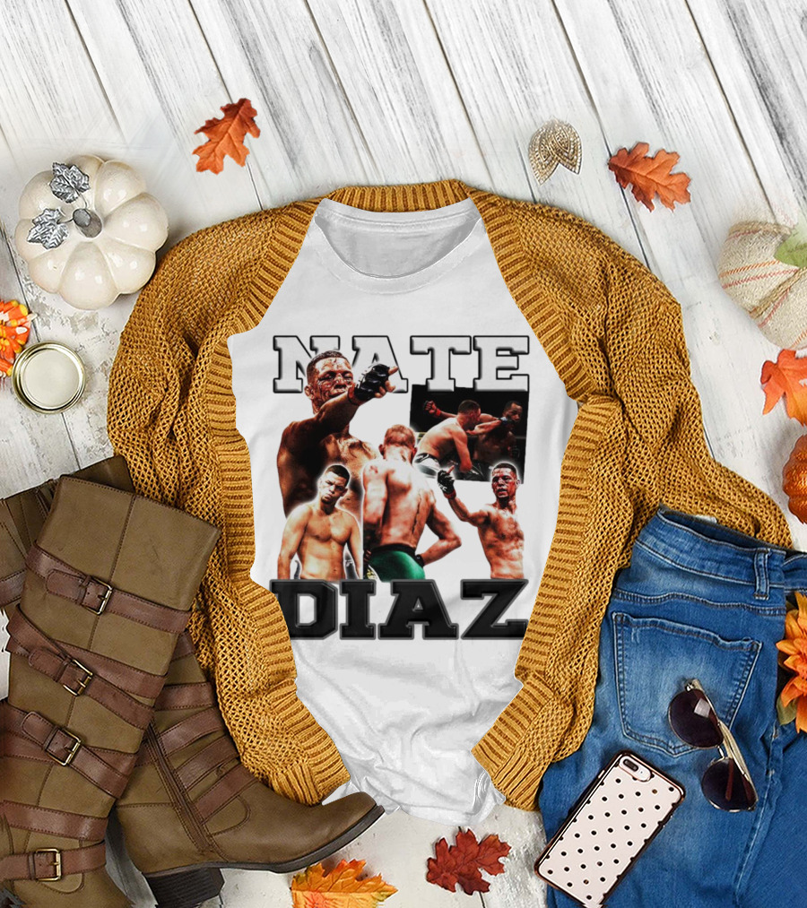 Nate Diaz MMA Fight Collage T-Shirt