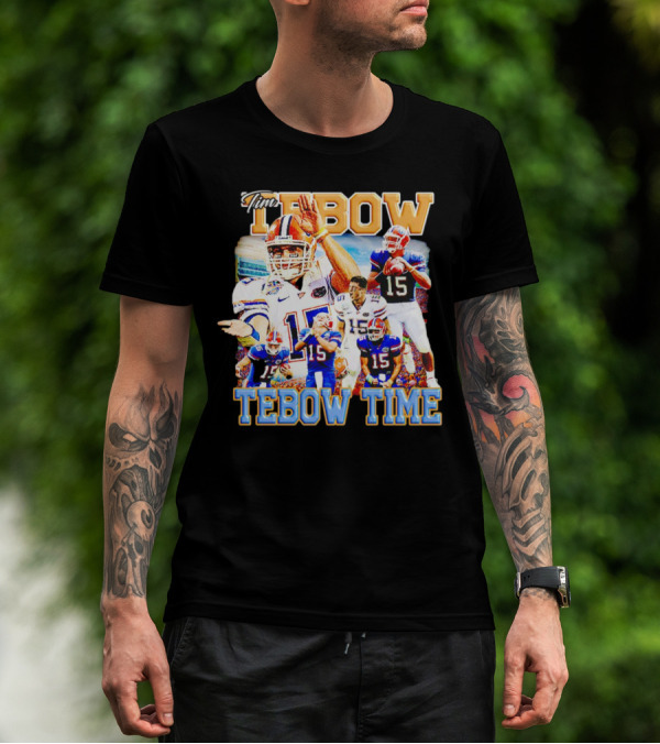 Tim Tebow Florida Gators Football Tebow Time 15 Quarterback Legend T-Shirt