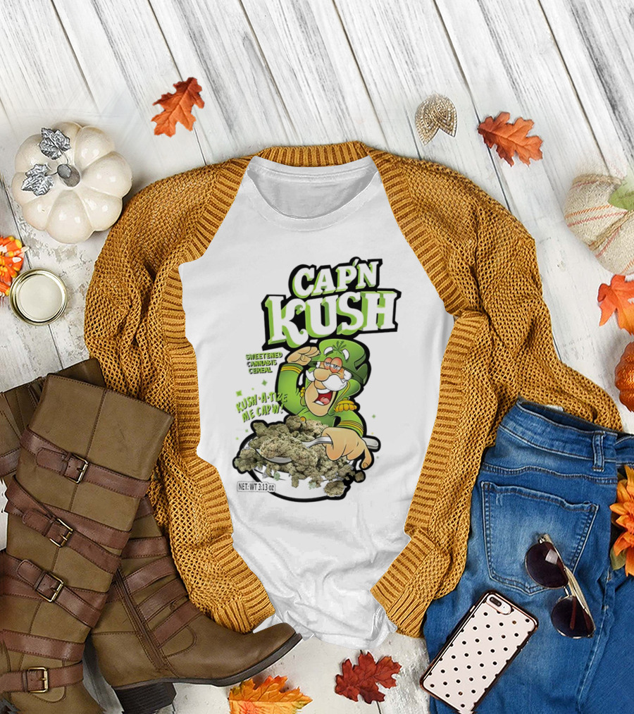 CAP'N KUSH SWEETENED CANNABIS CEREAL KUSH-A-TIZE ME CAP'N T-Shirt