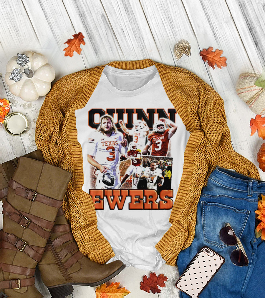Quinn Ewers Texas Football Longhorns Number 3 T-Shirt