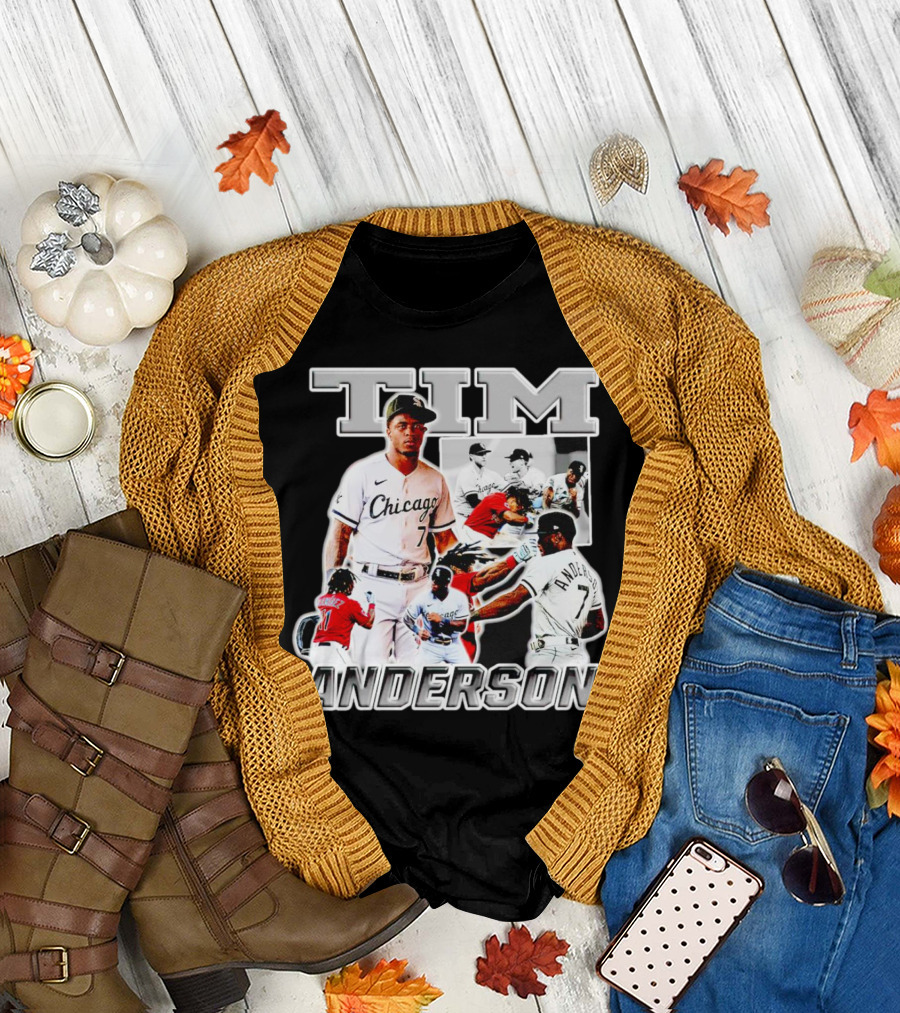Tim Anderson Chicago White Sox Baseball Collage T-Shirt