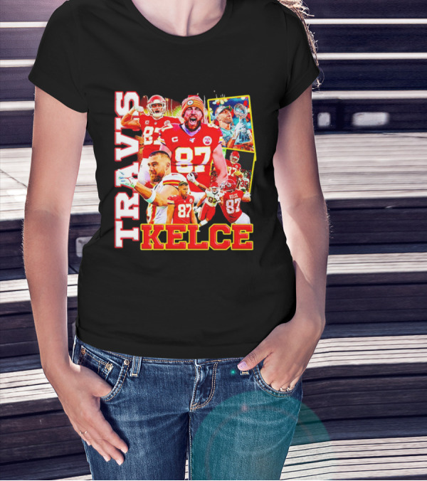 Travis Kelce Kansas City Chiefs 87 Football Champion T-Shirt
