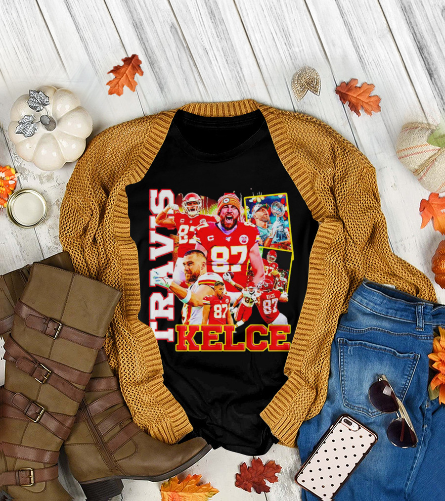 Travis Kelce Kansas City Chiefs 87 Football Champion T-Shirt