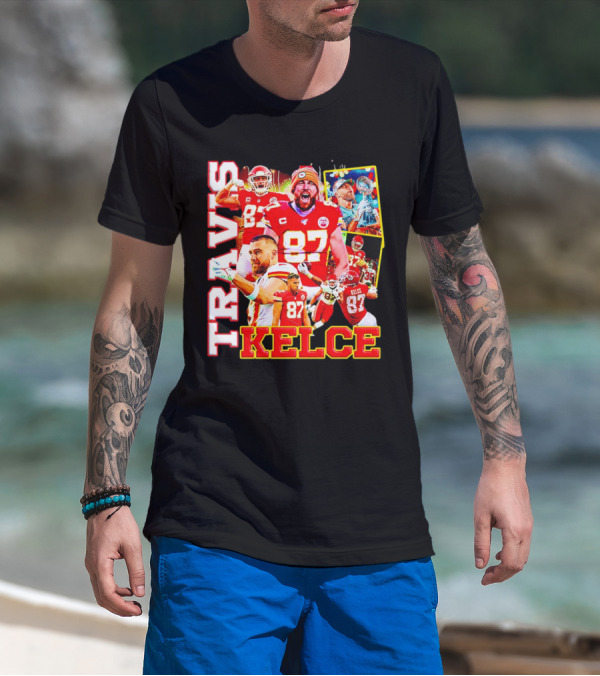 Travis Kelce Kansas City Chiefs 87 Football Champion T-Shirt