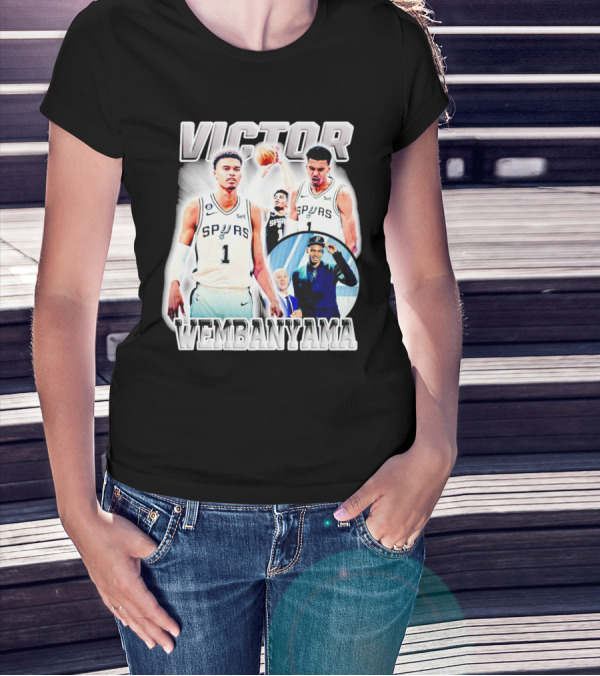 Victor Wembanyama Spurs Basketball Player NBA Draft Highlight T-Shirt