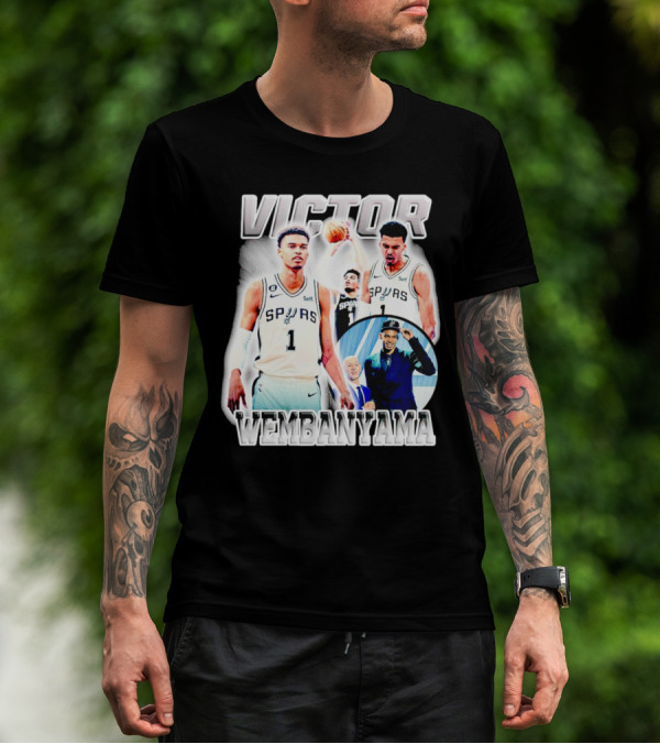 Victor Wembanyama Spurs Basketball Player NBA Draft Highlight T-Shirt