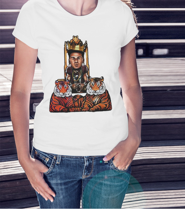 Jordan Travis Tigers King Florida State Seminoles Throne With Crown And Tigers T-Shirt