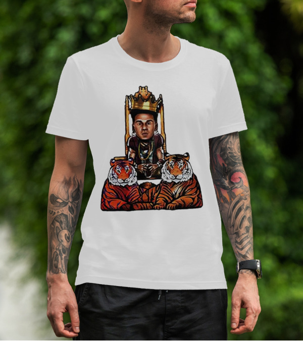 Jordan Travis Tigers King Florida State Seminoles Throne With Crown And Tigers T-Shirt