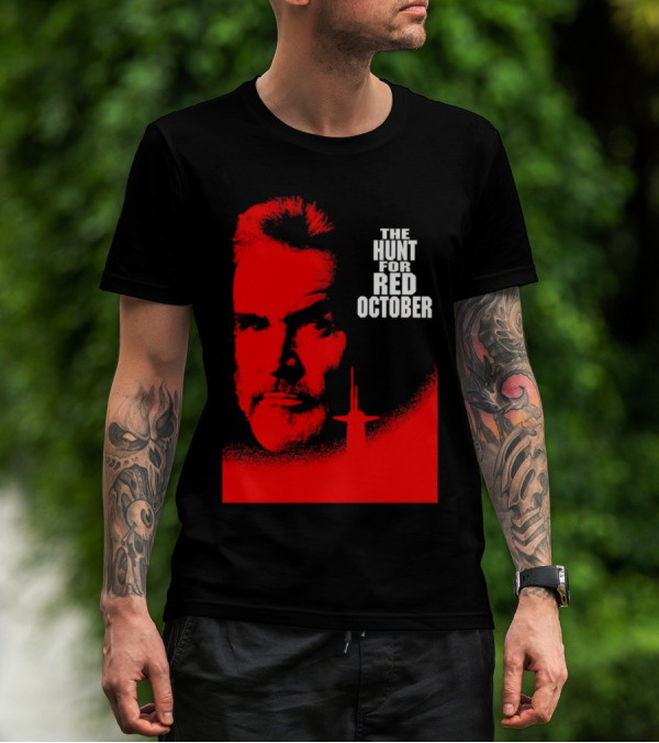 The Hunt For Red October Sean Connery Red Submarine Image T-Shirt