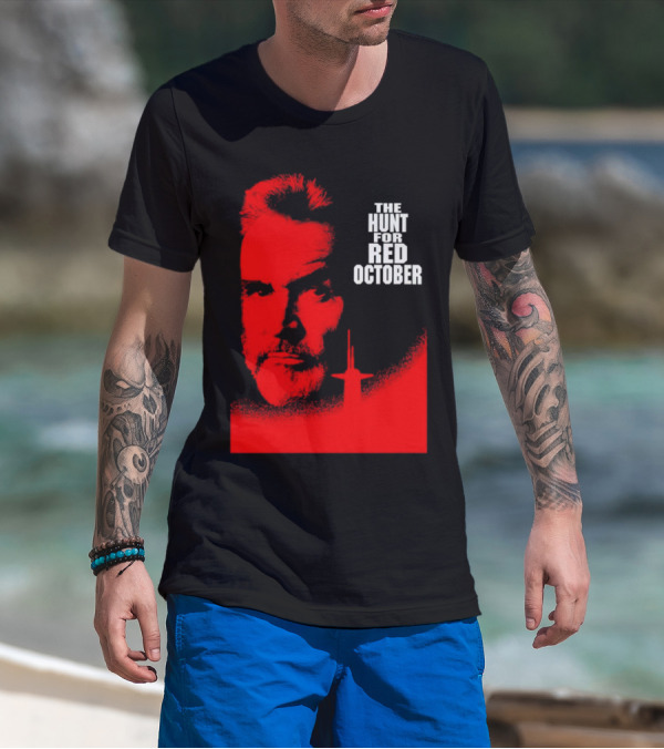 The Hunt For Red October Sean Connery Red Submarine Image T-Shirt