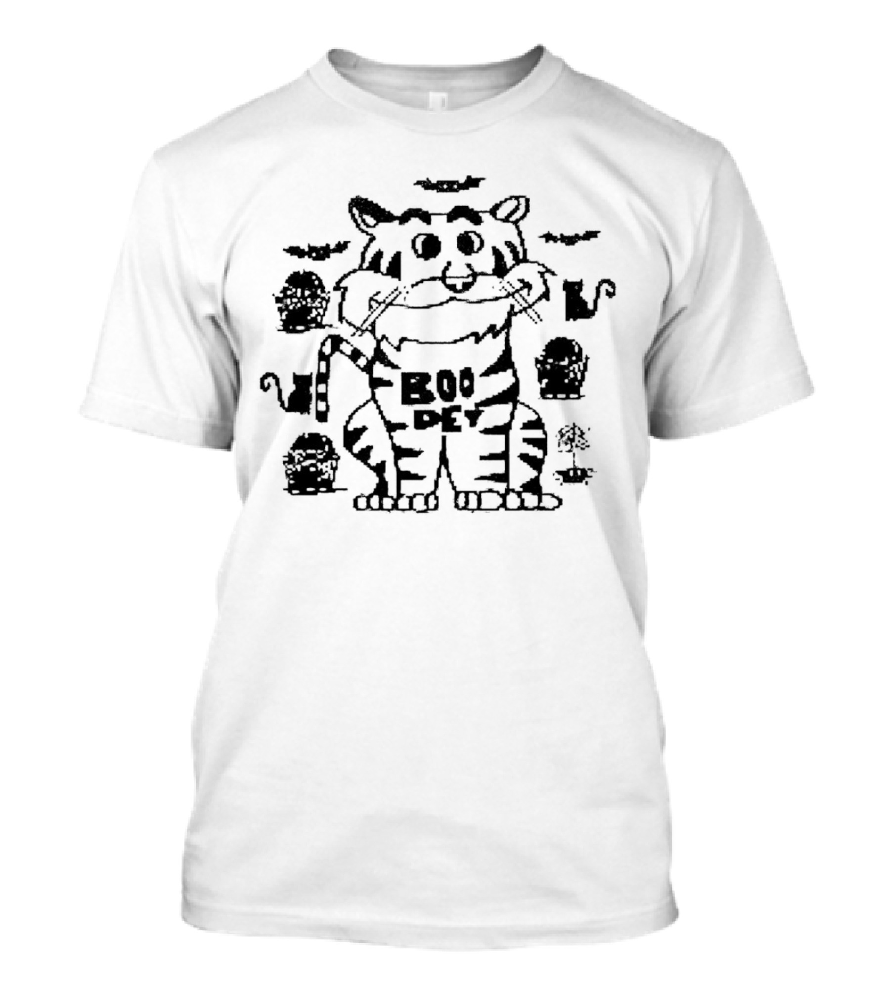 Cincinnati Bengals Halloween Boo Dey Tiger Ghosts Bats T-Shirt