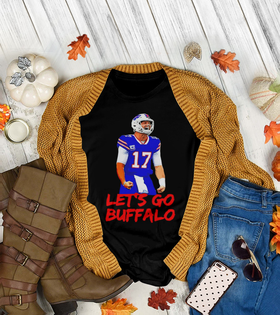 Let's Go Buffalo Bills Josh Allen 17 T-Shirt