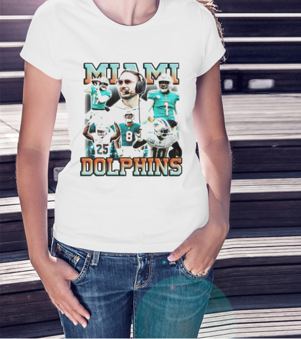 Miami Dolphins Football Members Vintage T-Shirt