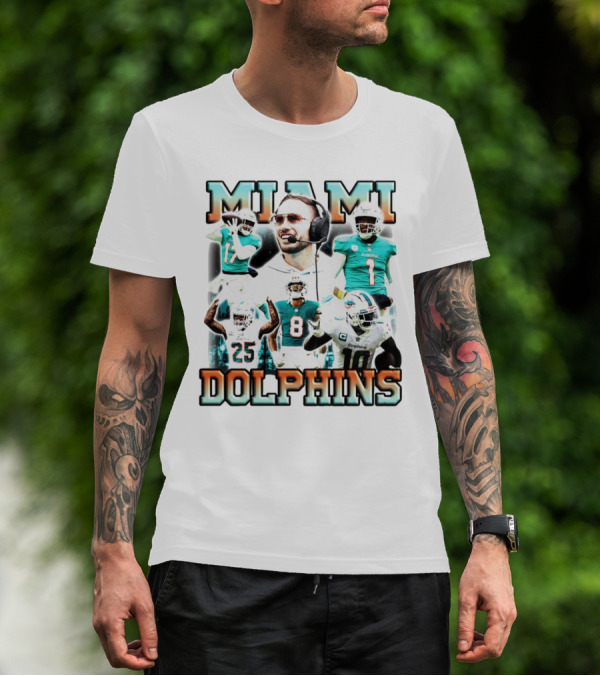 Miami Dolphins Football Members Vintage T-Shirt