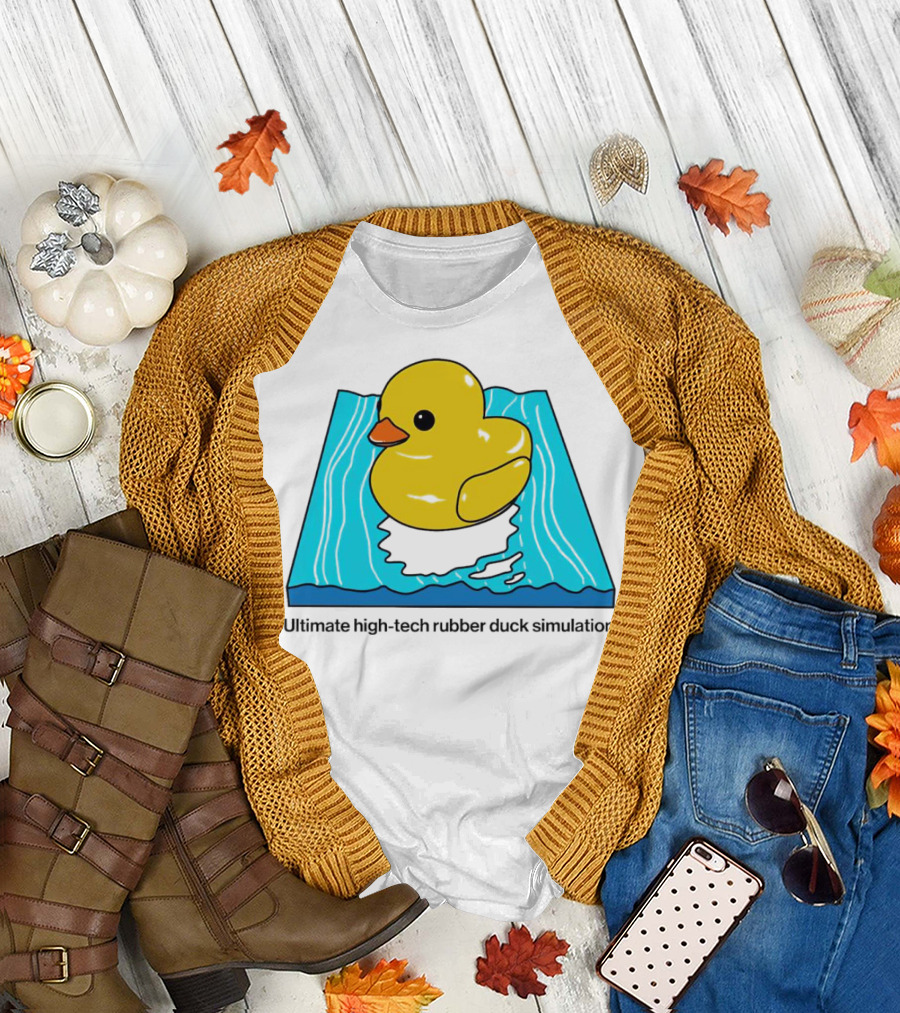 Ultimate High-Tech Rubber Duck Simulation Pool Platform T-Shirt