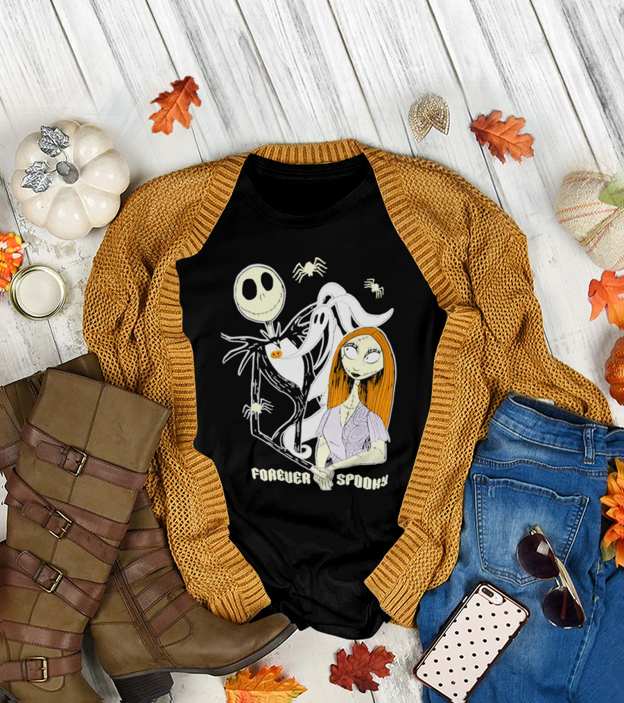 Jack Skellington Sally Zero Forever Spooky Halloween T-Shirt