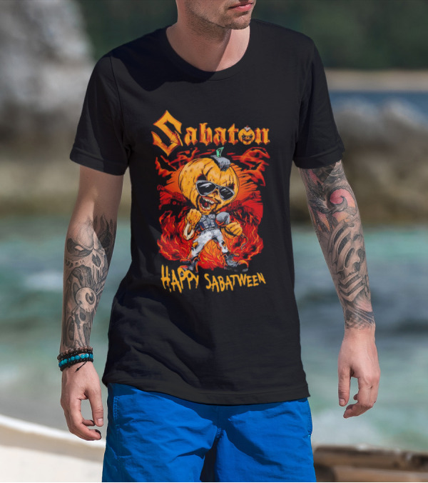 Sabaton Pumpkin Mic Sunglasses Happy Sabatween Halloween T-Shirt