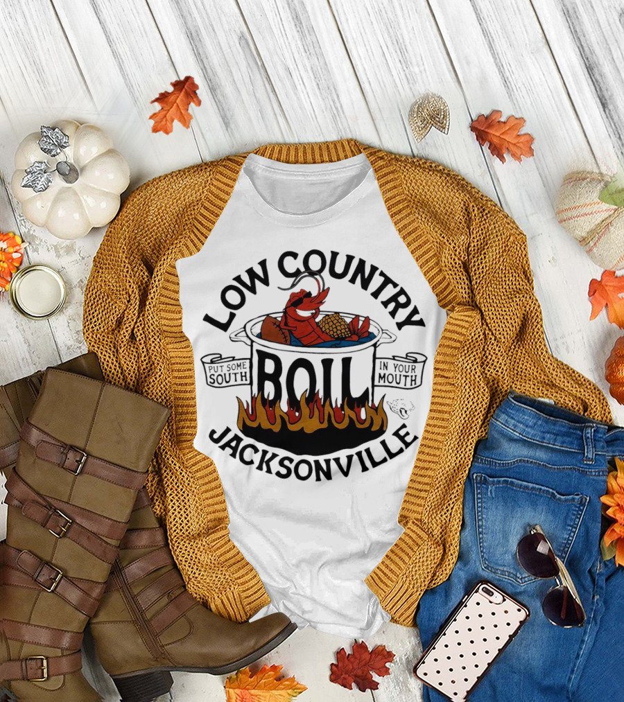 Low Country Boil Put Some South in Your Mouth Jacksonville Jaguars T-Shirt