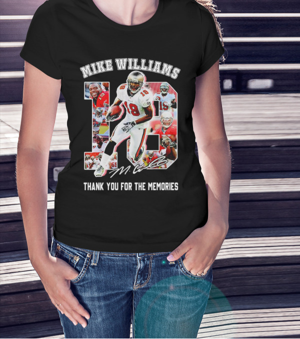 Mike Williams 19 Thank You For The Memories Tampa Bay Buccaneers Signature T-Shirt