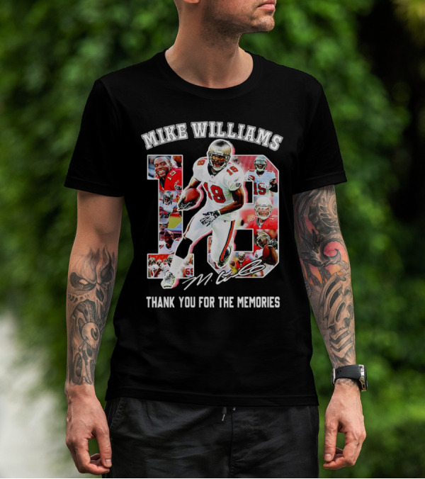 Mike Williams 19 Thank You For The Memories Tampa Bay Buccaneers Signature T-Shirt
