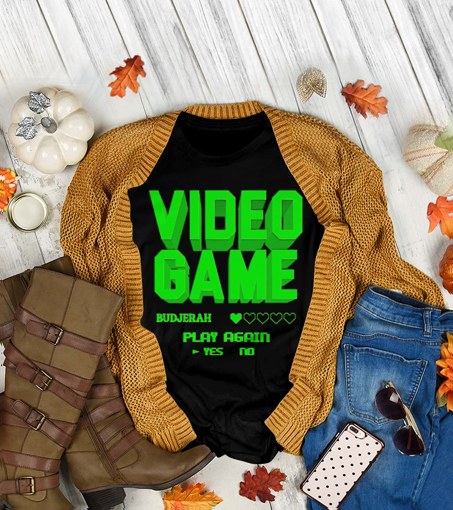 VIDEO GAME BUDJERAH PLAY AGAIN YES NO T-Shirt