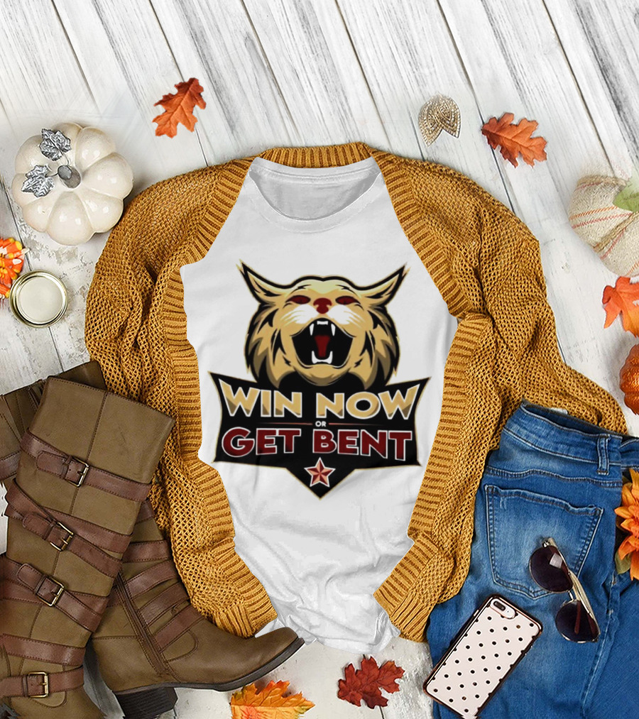 Win Now or Get Bent Fierce Wildcat Face T-Shirt
