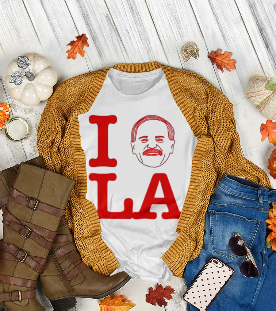 I Love John Kruk and LA with Mustache T-Shirt