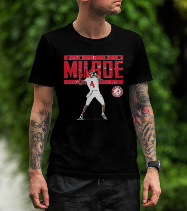 Jalen Milroe Alabama Crimson Tide NCAA Football Player Number 4 T-Shirt