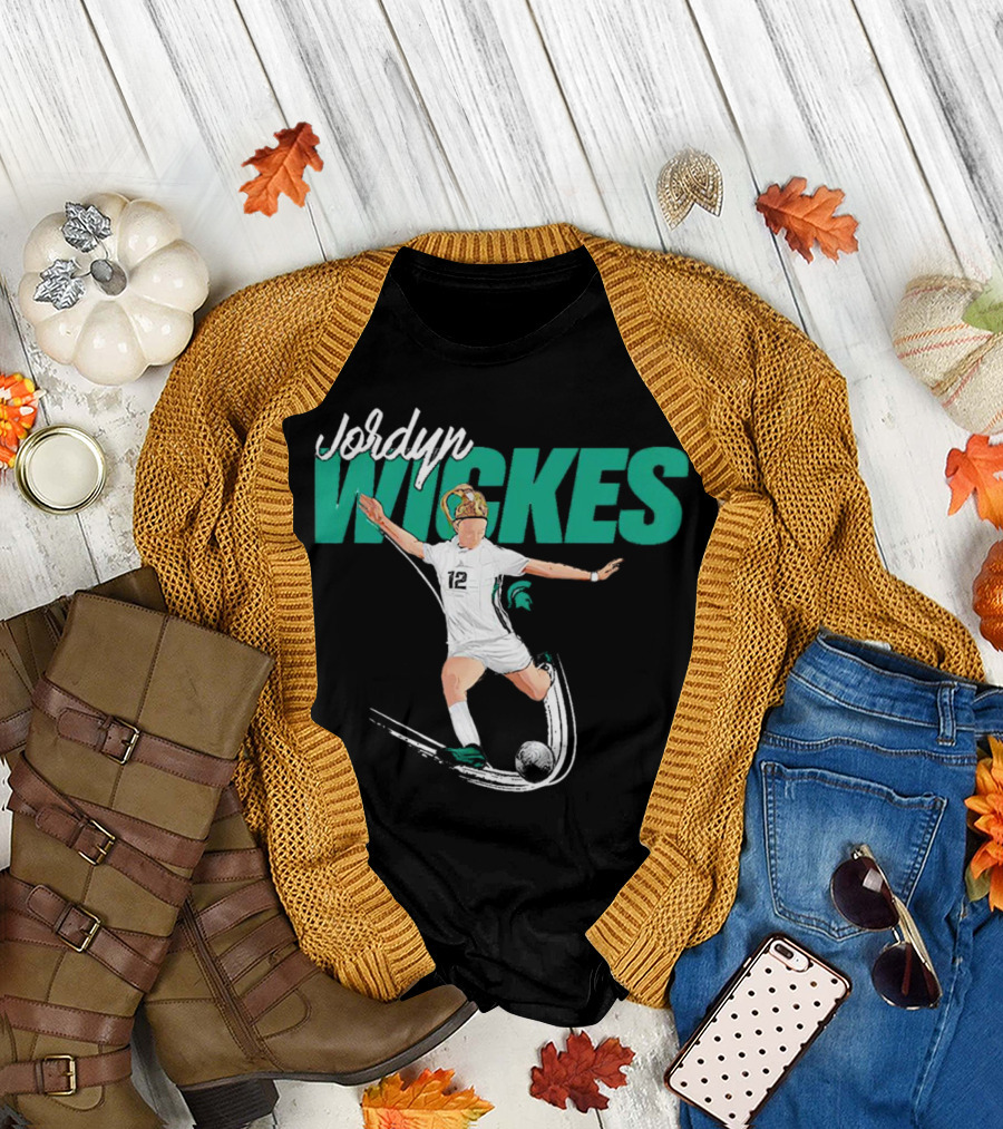 Jordyn Wickes Michigan State NCAA Women’s Soccer Caricature T-Shirt