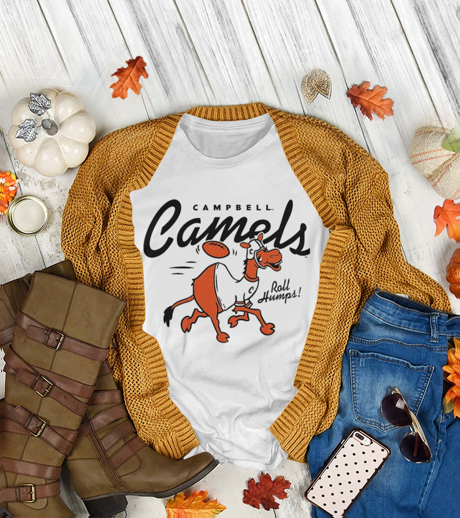 Campbell Camels Roll Humps Football Cartoon T-Shirt